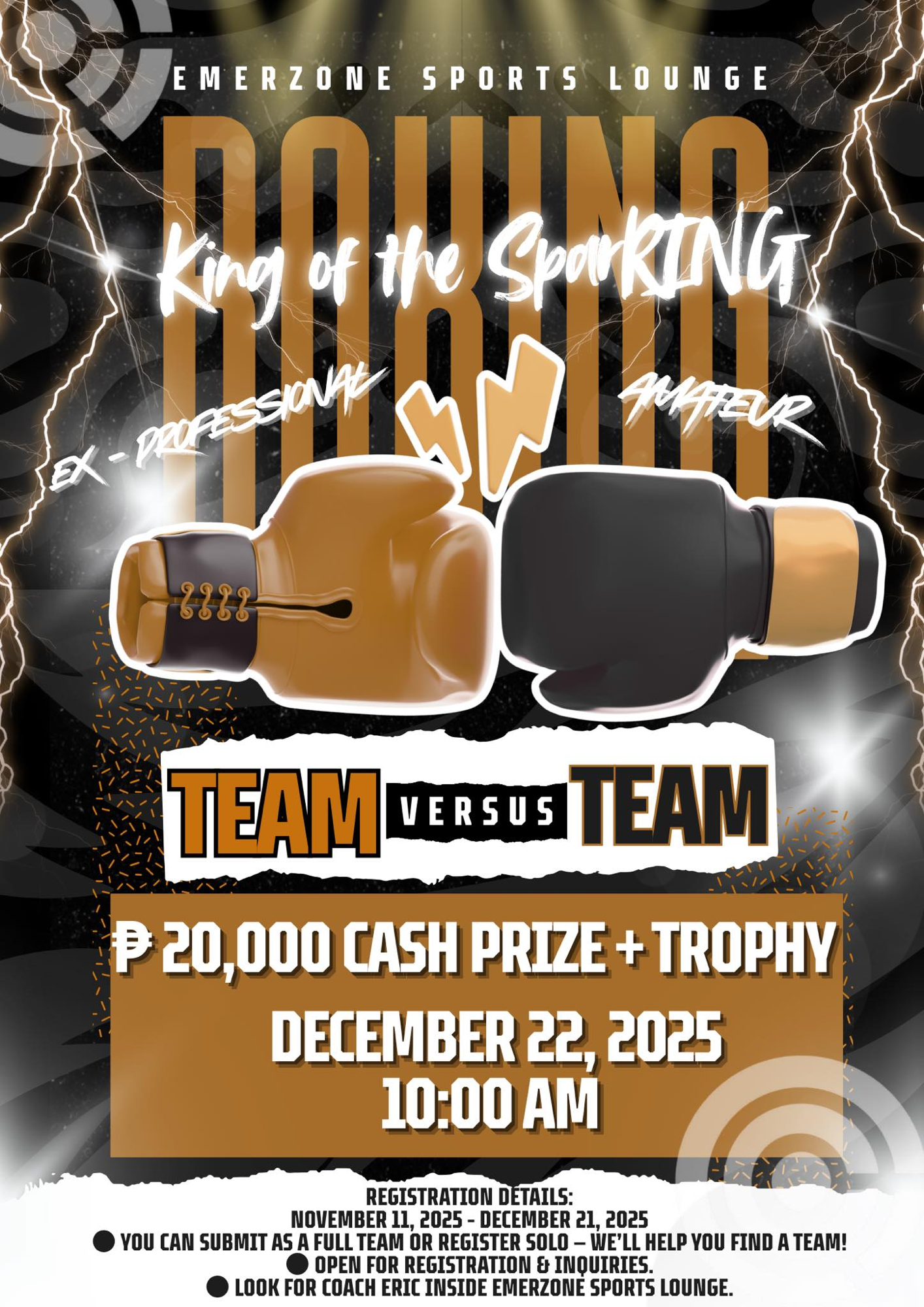 King of the SparKING boxing tournament poster